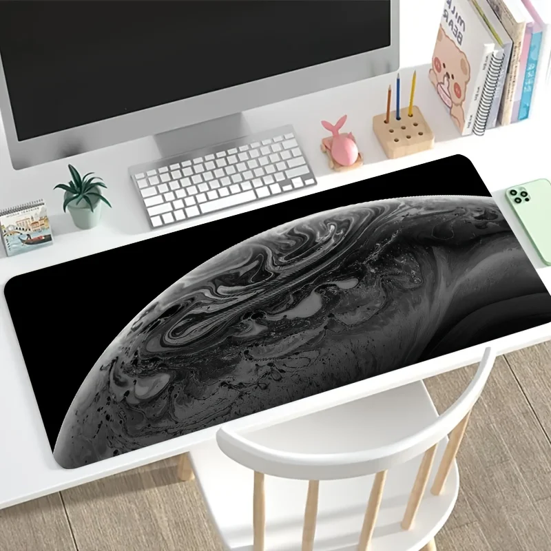 Mousepad é projetado com mármore, com uma borracha antiderrapante e lavável Possui estendido e é adequado para uso em escritório