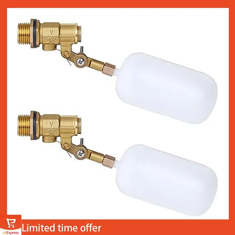 Fresh 2Piece 1/2 Inch Float Valve, For Pond Float Valve Shutoff Auto Fill Water Float Valve