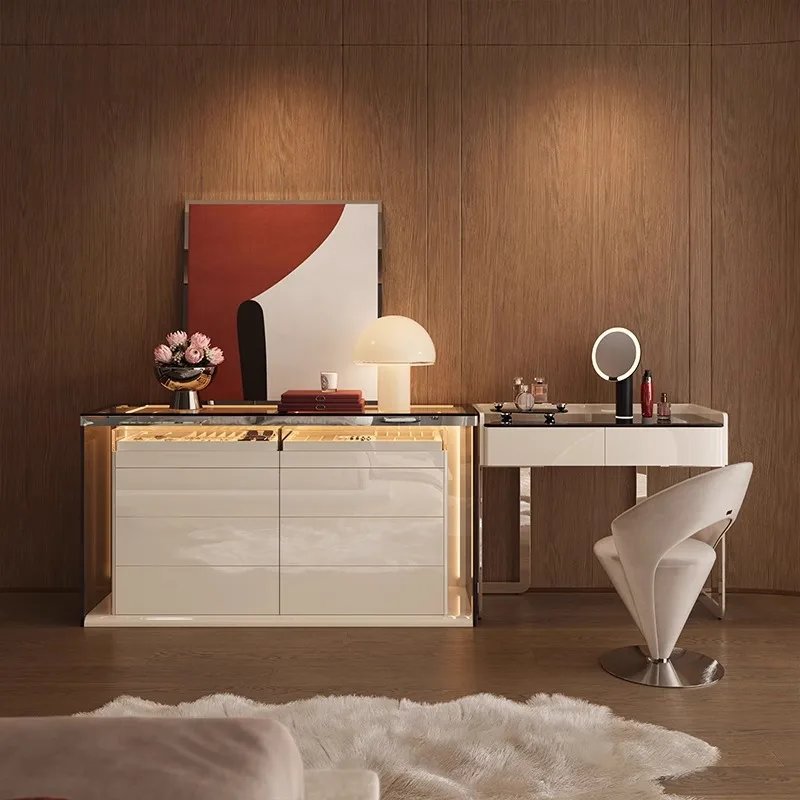 Italian dresser eight-bucket cabinet, bedroom minimalist high-end jewelry cabinet