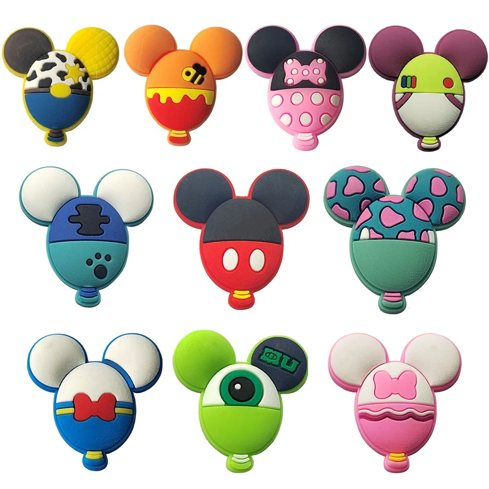 

MESUCA 10 шт. одноглазые подвески для обуви с мышкой для сабо, шлепанцы с пузырьками, сандалии, украшения для обуви из ПВХ, аксессуары для рождественского подарка