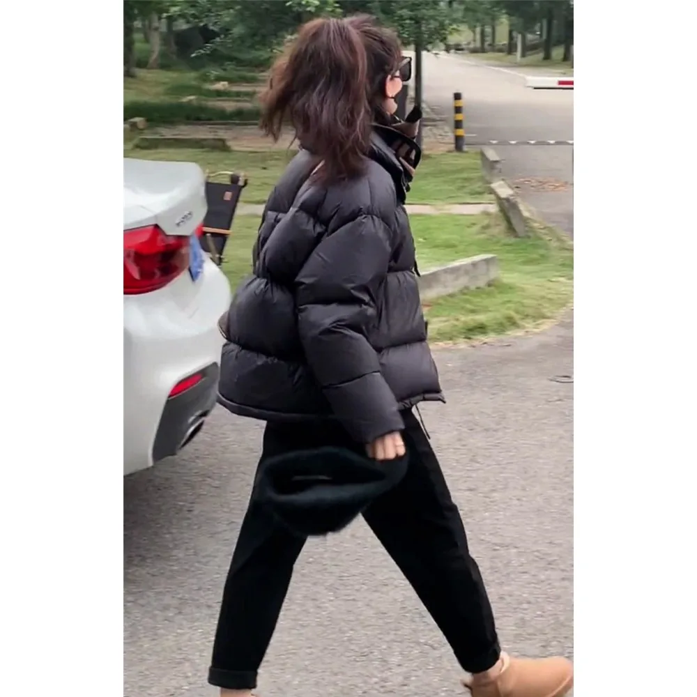 2023 New Loose Large Size Short Coats Black Oversized Cotton Jackets Winter Women Clothing Parkas Puffer Jacket 2XL White Parka