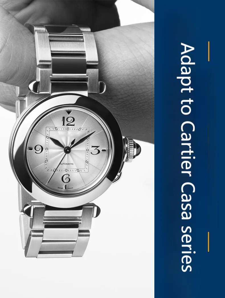 Stainless Steel Watch Band Replacement for Cartier Pasha