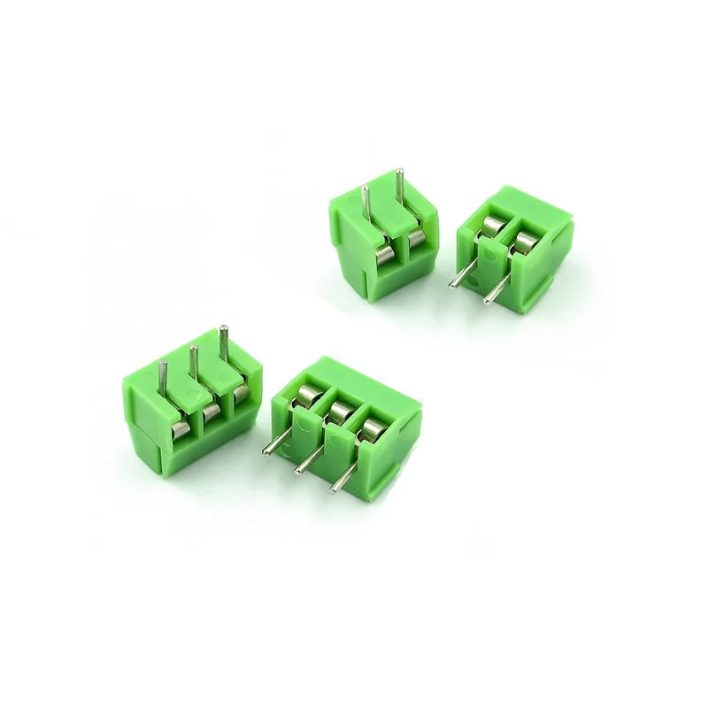 

10~1000Pcs Straight Pin 3.5mm Spacing MG/KF350-2P/3P 2/3 Position Wiring Terminal Green