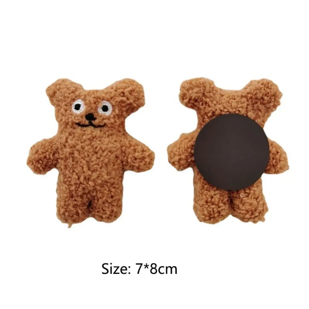 2 pezzi cucina decorazioni per la casa simpatico cartone animato magnete 3D peluche decalcomanie adesivo frigorifero orso adesivo frigorifero