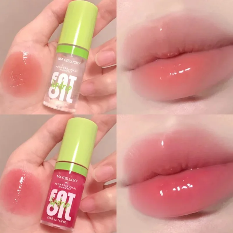 Glas Kristall Lip gloss Gelee klar feuchtigkeit spendendes Lippen öl dauerhaft keine klebrige pralle Pflege flüssigen Lippenstift koreanische Make-up-Kosmetik