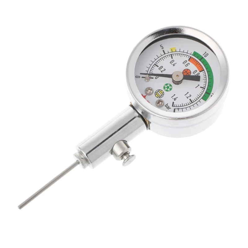 1pc Soccer Ball Pressure Gauge Air Watch Football Volleyball Basketball Barometers Drop Ship