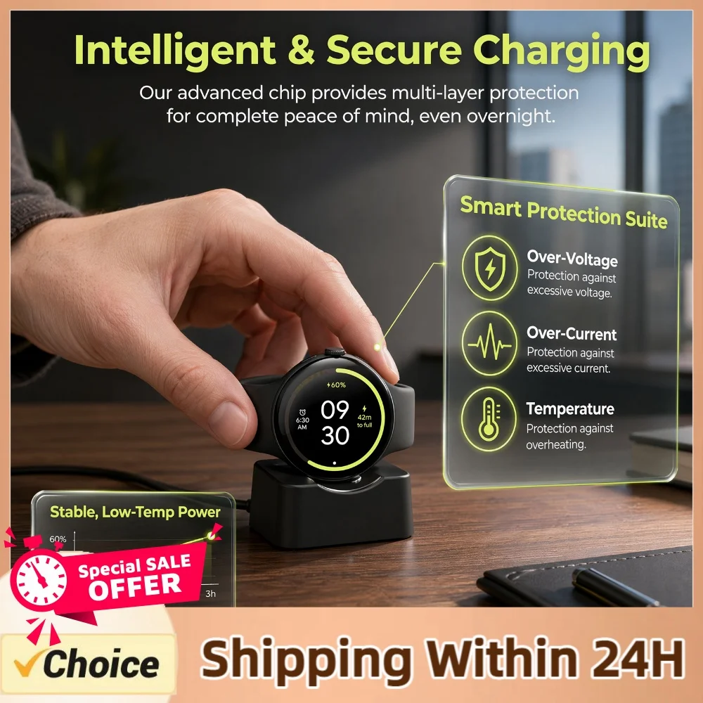 Replacement Charging Dock for Google Pixel Watch 4 Quick Charge Docks Replacement Fast Quick Charges Stand for Pixel Watch 4