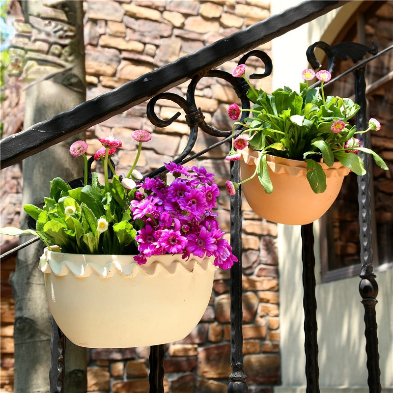 

Wall Hanging Flower Pot Large Wall Hanging Basin Semicircle Hanging Basket Flower Pots Decorative Planter Pots