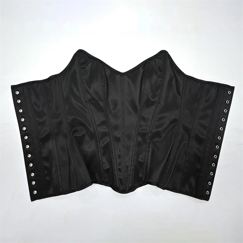 

Корсет без бретелек на талии, атласное боди-бюстье со шнуровкой, корректирующее белье для контроля живота и готическое нижнее белье