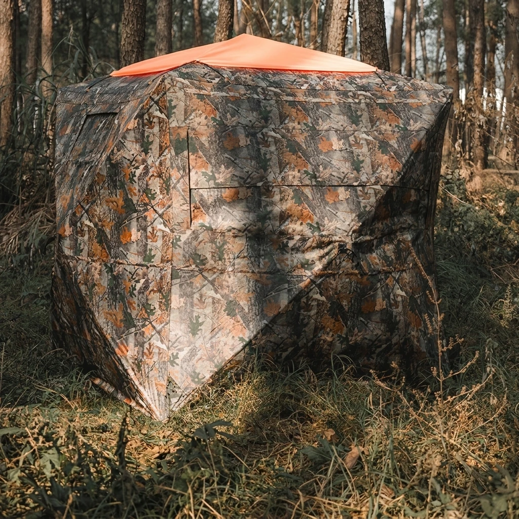Single Person Oxford Mesh Camo Tent 2000-3000mm Waterproof Forest Bird Watching Hide Shelter