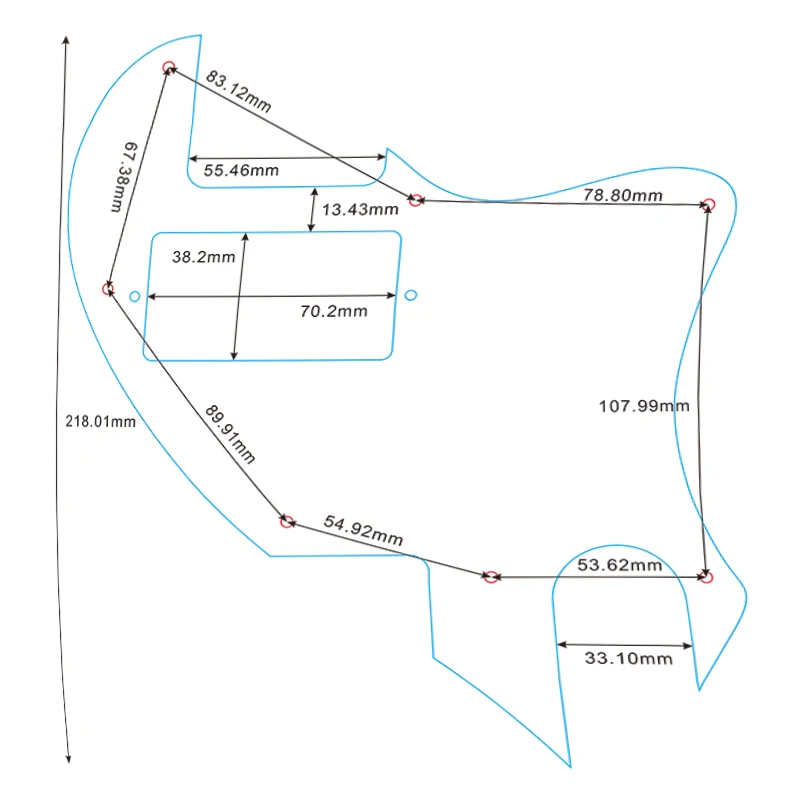Pleroo Guitar Parts - For US Telecaster Tele PAF Humbucker Pickups Guitar Pickguard Scratch Plate Tele Conversion With 7 Screws