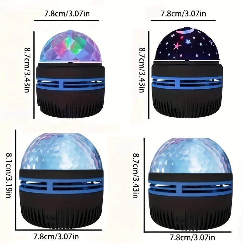 Northern Galaxy Light LED Water Pattern Starry Sky Light Remote Control Aurora Projection Light USB Plug-in Magic Ball Stage KTV