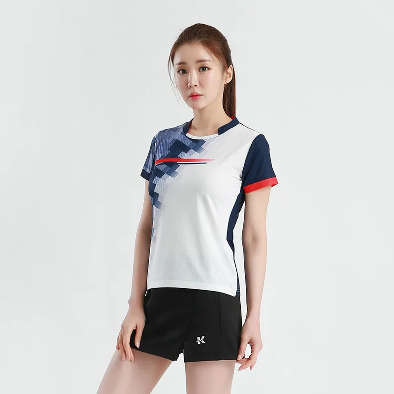 Sports Quick-Drying T-Shirt Women's Short Sleeve Running Gym Badminton Table Tennis Volleyball Training Suit Golf Summer Tops