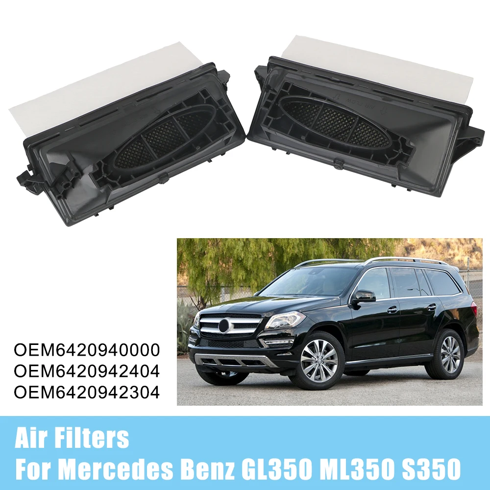 2pcs For Mercedes Benz GL ML S-CLASS GL350 ML350 S350 Car Air Filter For Benz Gle W166 Gl X164 X166 W463 W164 Ml 350 2012-2016