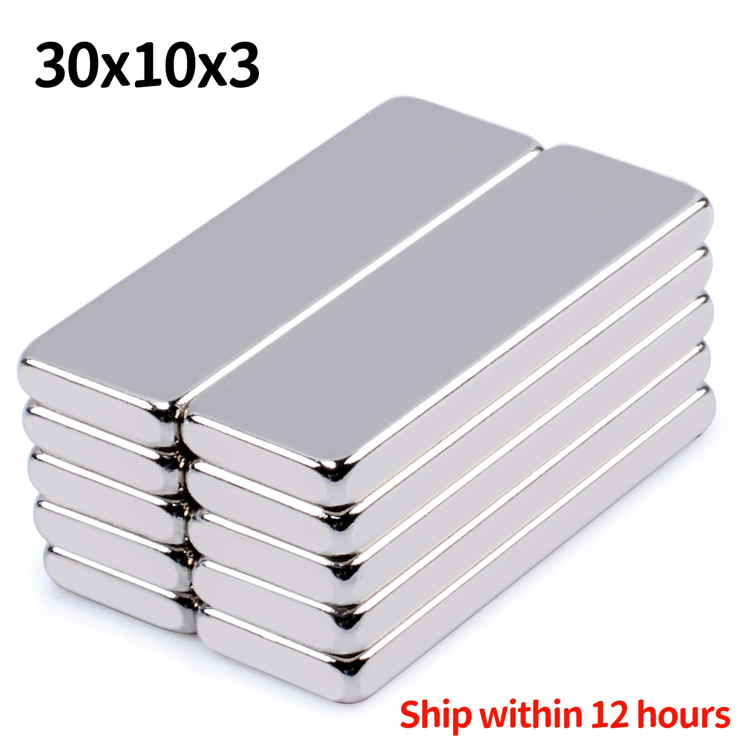 4/10//20/30Pcs 30x10x3 Neodymium Magnets N35 NdFeB Block Super Powerful Strong Permanent Magnet Imanes Neodimio Magnes Neodymowy