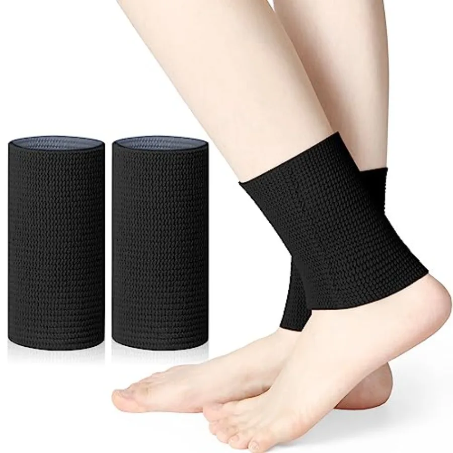 2 Pares de Mangas de Gel para Tobillo, Calcetines Acolchados, Accesorios para Skateboard, Protectores de Tobillo, Mangas de Compresión para Patinar y Montar en Bicicleta