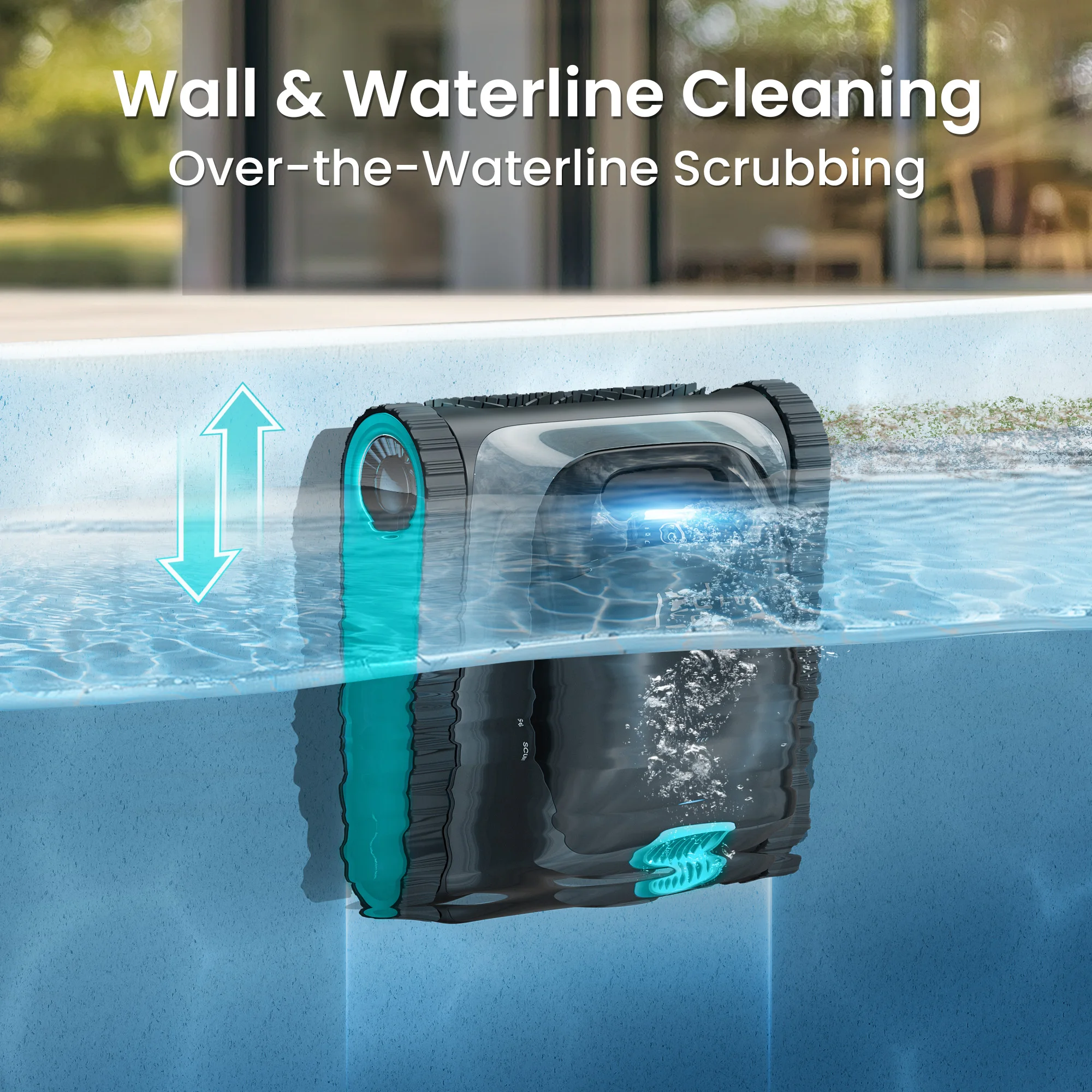 Refurbished Aiper Scuba S1 Robotic Pool Cleaner, Weekly Custom Cleaning Plan, 240 Min Runtime, Over-the-Waterline Scrubbing