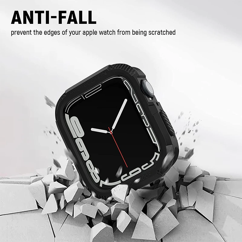 Funda para Apple Watch, Protector de pantalla de TPU, 44mm, 40mm, 45mm, 41mm, 42mm, 38mm, accesorios para Iwatch, Series 9, 8, 7, Se, 5, 3