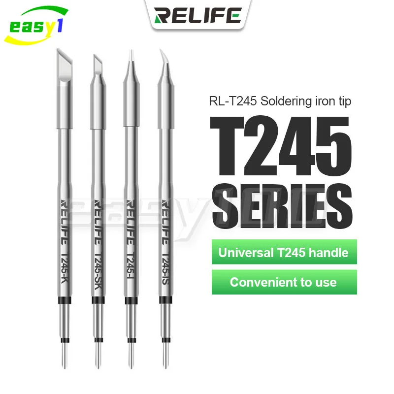 RELIFE RL-T245 Tips Universal JBC C245 Soldering Iron Tip Compatible For Xsoldering T245 Soldering Station GVM T245 Hand