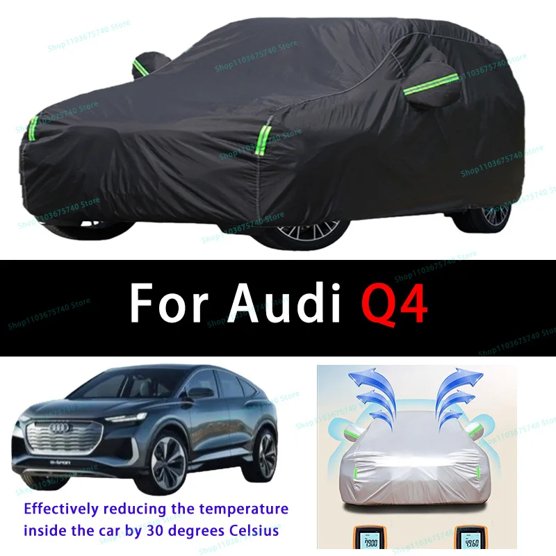 

For Audi Q4 Summer Full Car Covers Outdoor Sun uv Protection Dust Cooling Protective Auto Protective Cover