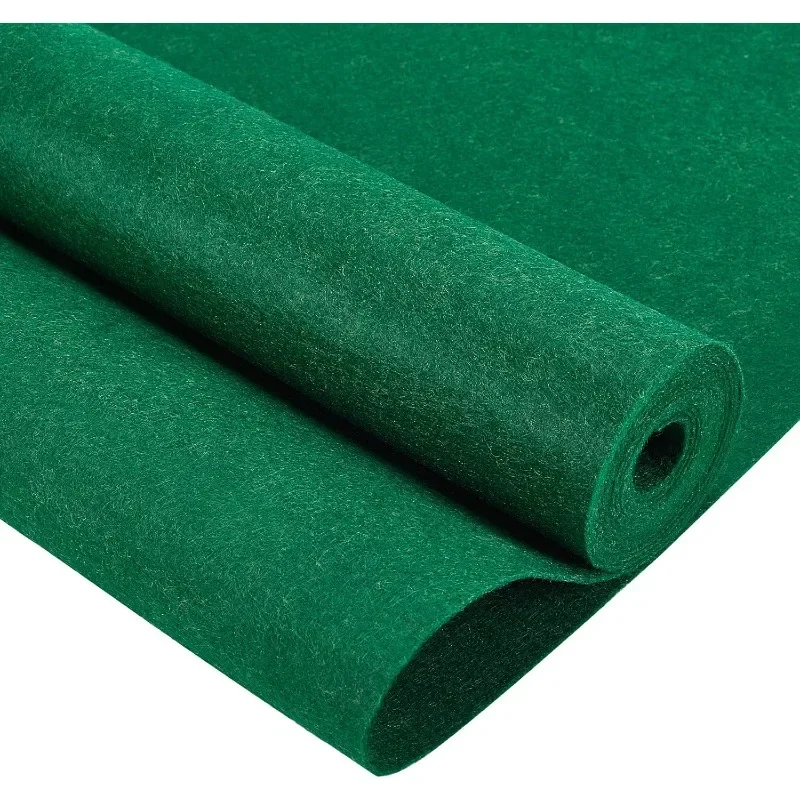 

10FT 15.75 Inch Wide Green Felt Fabric Sheet Nonwoven Felt Roll Padding Felt Fabric for Christmas Decor, Cushion, DIY Craft