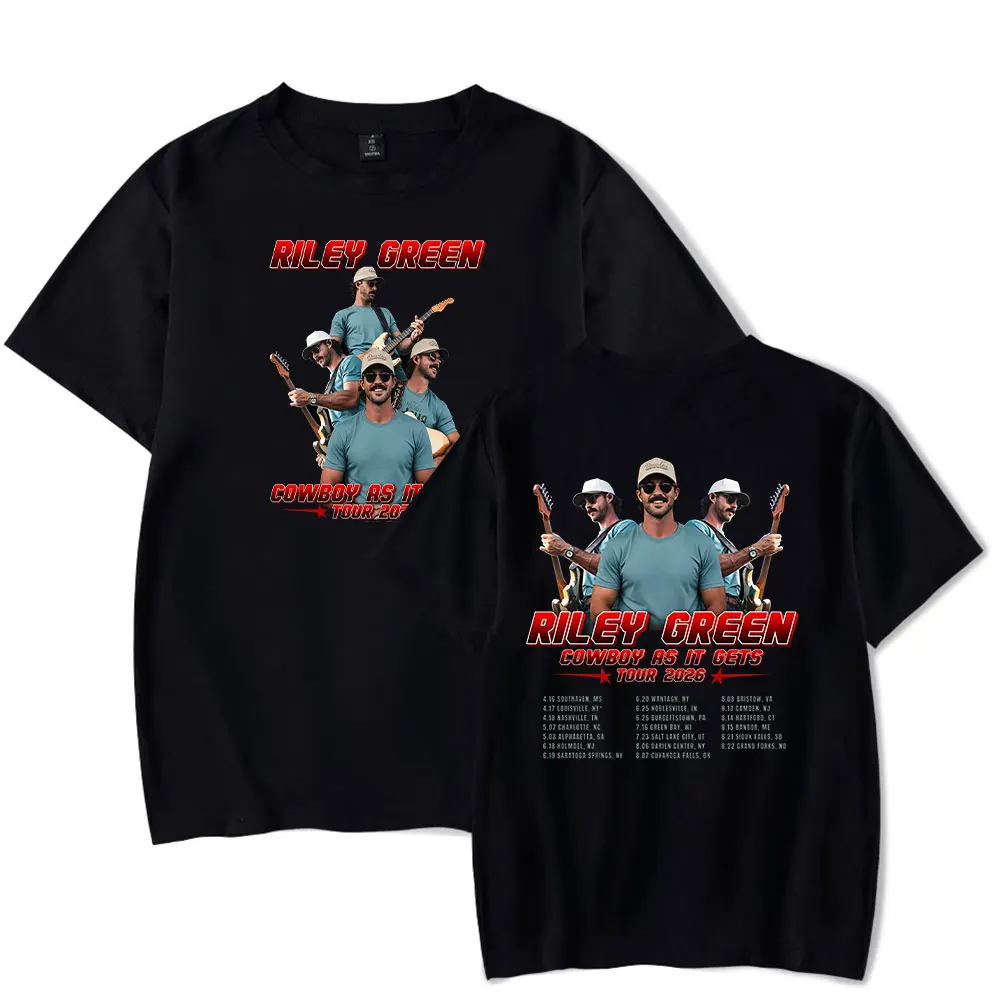 Riley Green Merch 2026 Tee T-shirt Merch Men Short Sleeve Tee Unisex Tops Clothes Causal Female Y2K Tops