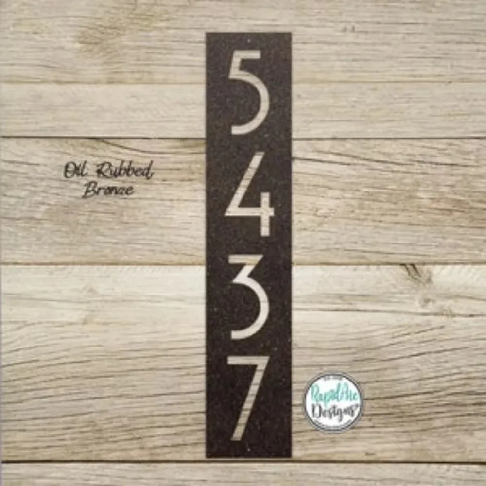 

Customized Mid Century Modern Metal Sign, Retro Address Plate. MCM House Numbers, Perfect for Vertical Room Decoration.