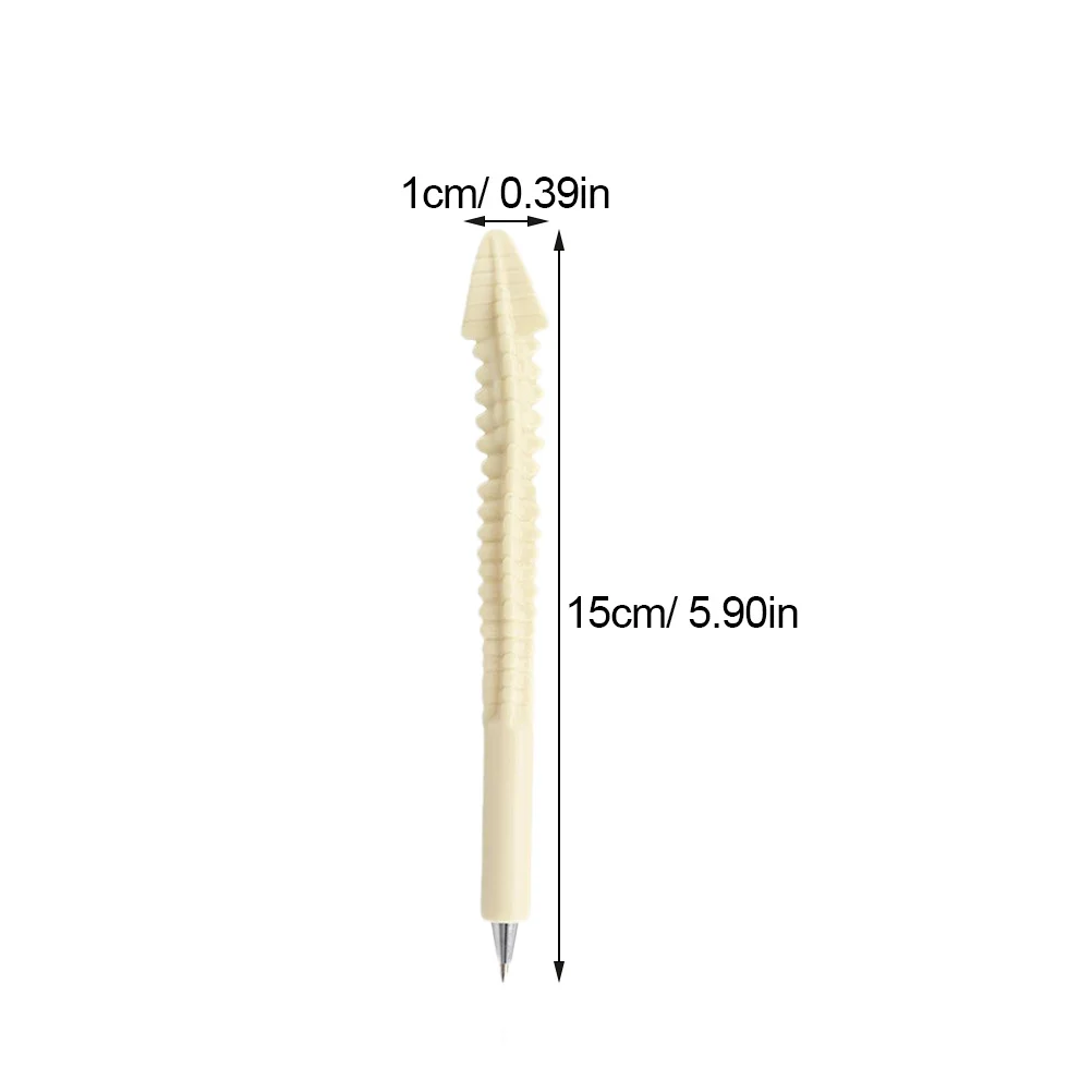 20Pcs Black Ink Bone Shape Pens Solid Plastic Construction Comfortable Write for Healthcare Workers Creative Stationery Set