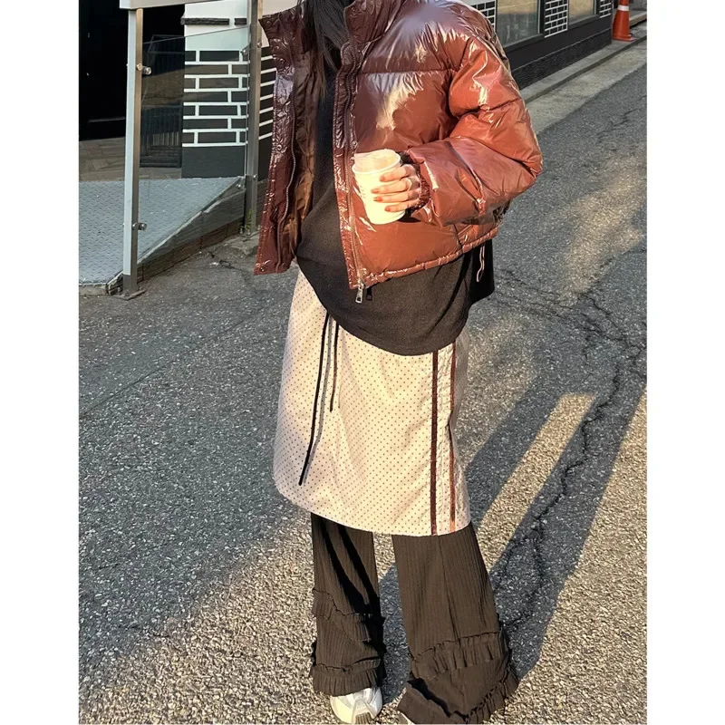 Y2K Fungus Edge Pants Women 4 Season Korea Ins Harajuku Japan Fungus Lace Solid Color Trumpet Slim Fit Elastic Loose Pants New
