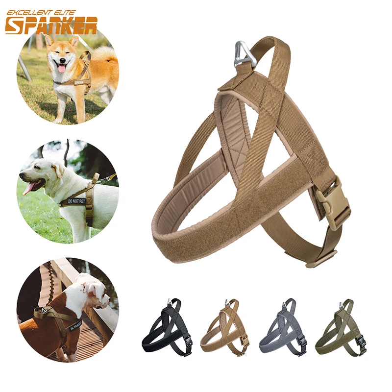 Dog Harness with Handle Outdoor Dogs Chest Strap Harnesses Adjustable Pet Walking Training Vest For Medium Large Dogs Bulldog