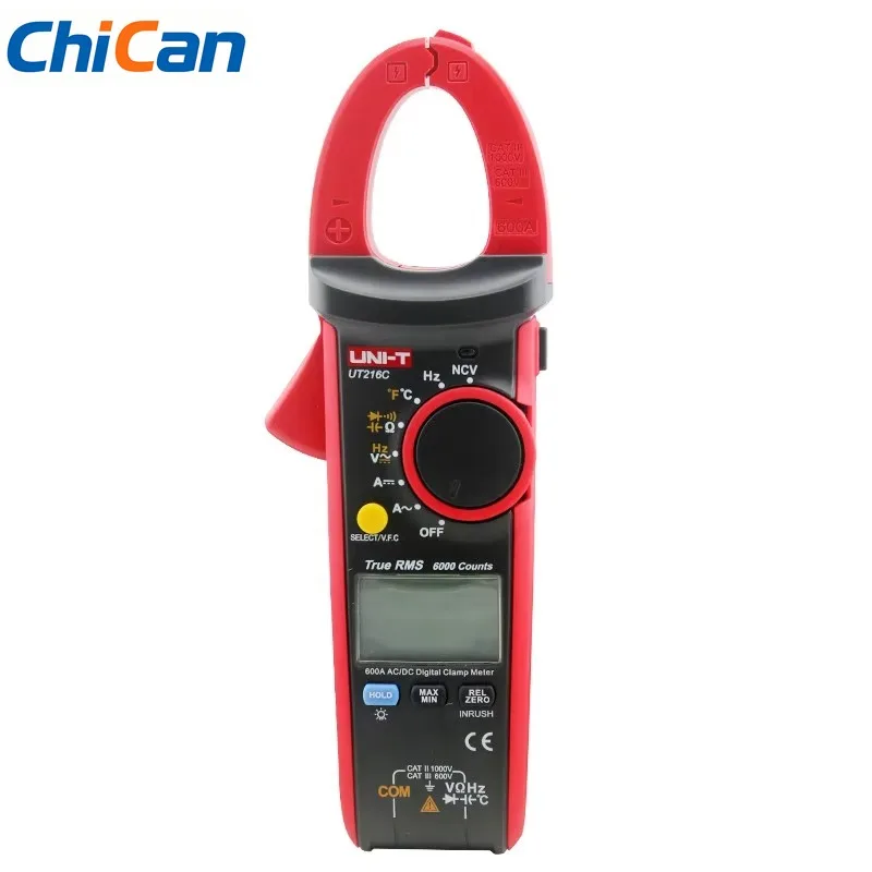 【Hot】UT216C Voltmeter Ammeter Auto Range Tester 600a Digital Clamp Meter