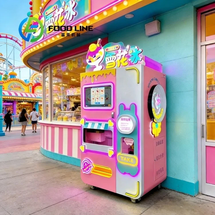 Snow Cone Vending Machine Developed For Drive In Theaters Providing Car Side Icy Treats With Remote Control Dispensing