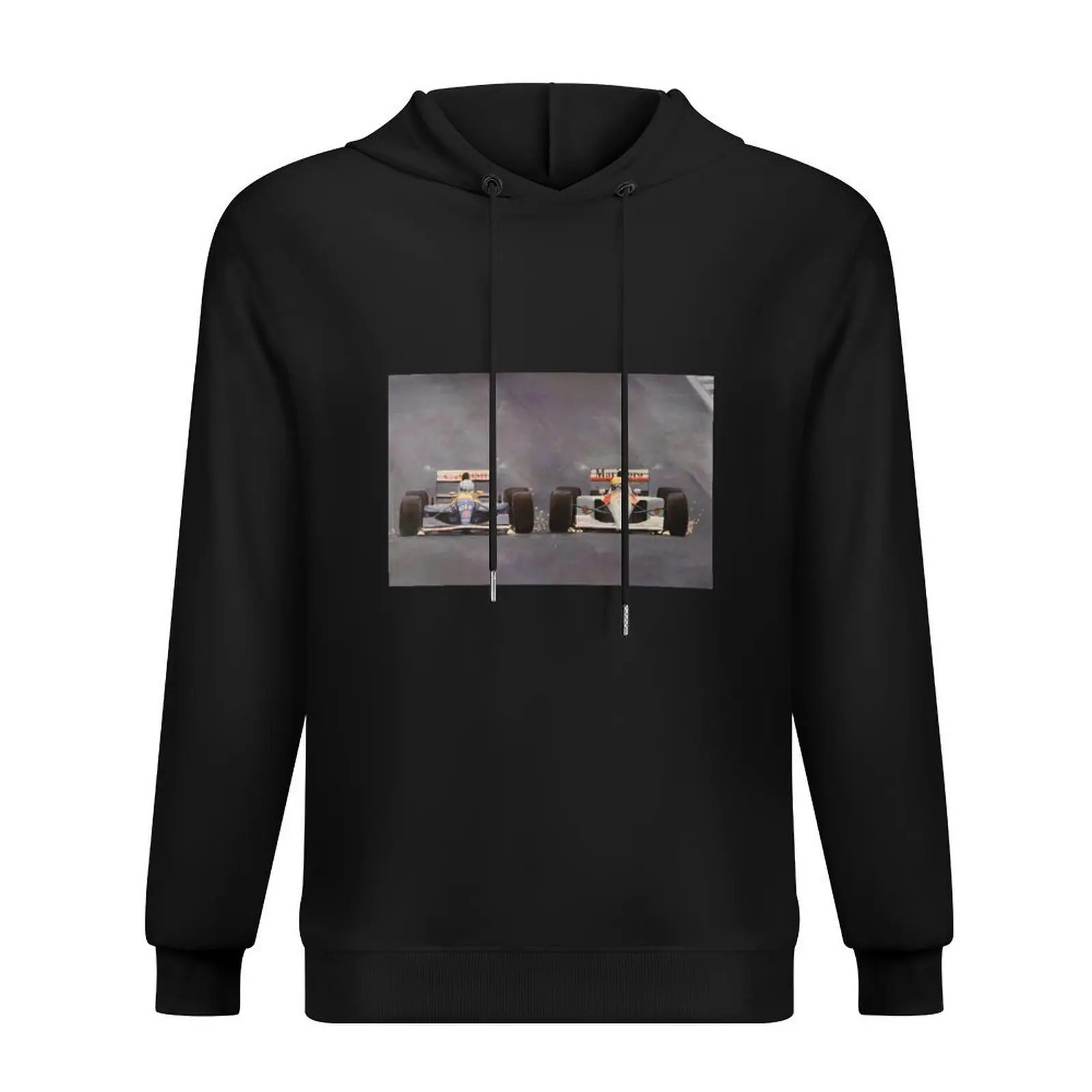 エデル・コスタ・バルセロスによるオリジナルアートワークのプリント-マンセルとセナ、スペイン-1991-パーカー-韓国スタイルの服-パーカー-ストリートウェア