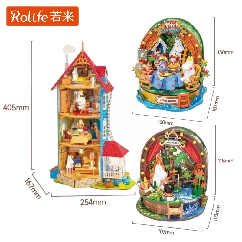 

Rolife Official New Product Moomin Cabin Series DIY Assembly Miniature Model Room Decoration Assembly Toys Holiday Gifts