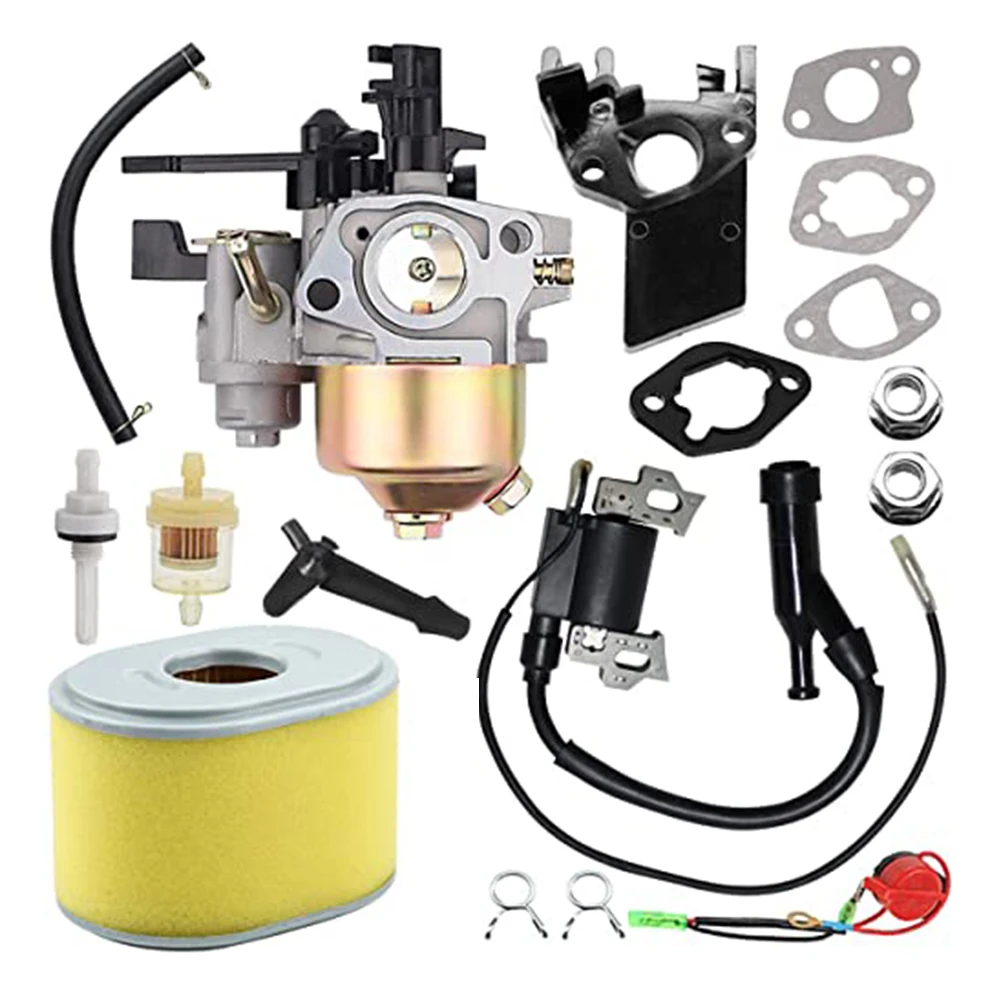 Carburettor Kit Featuring Air Filter and Ignition Coil for Honda Engines Optimized for Fuel Efficiency in Multiple Uses