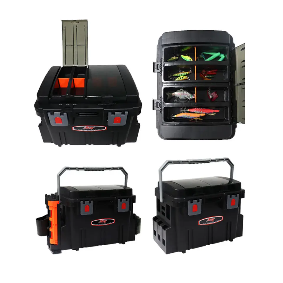 Top Abs Plastic Multifunction Fishing Tool Quality Plastic Fishing Tackle Box Fishing Seat Boxt