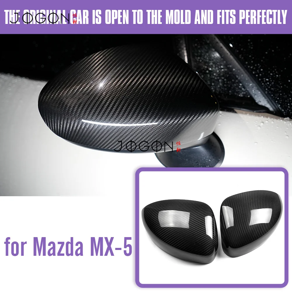 

Real Carbon Fiber Rear Mirror Cover Exterior Accessories for Mazda MX-5 ND Miata Roadster 2016-2024