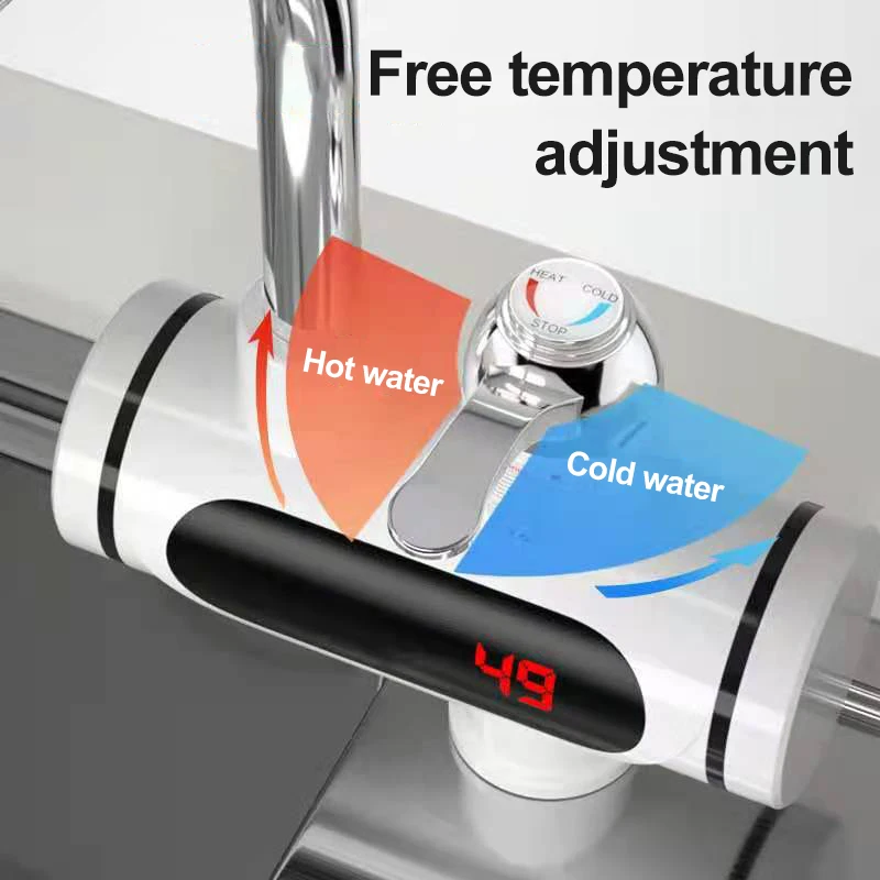 Rubinetto dell'acqua elettrico della cucina della famiglia acqua di calore istantaneo con Display digitale della temperatura per l'uso del bagno di casa