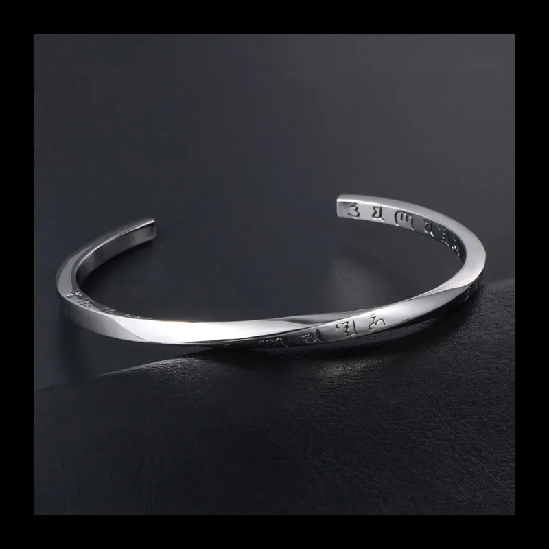 الملحقات، أزياء سوار التيتانيوم الصلب، سوار تعويذة الرجعية ستة أحرف، مصنع المصدر SZ043