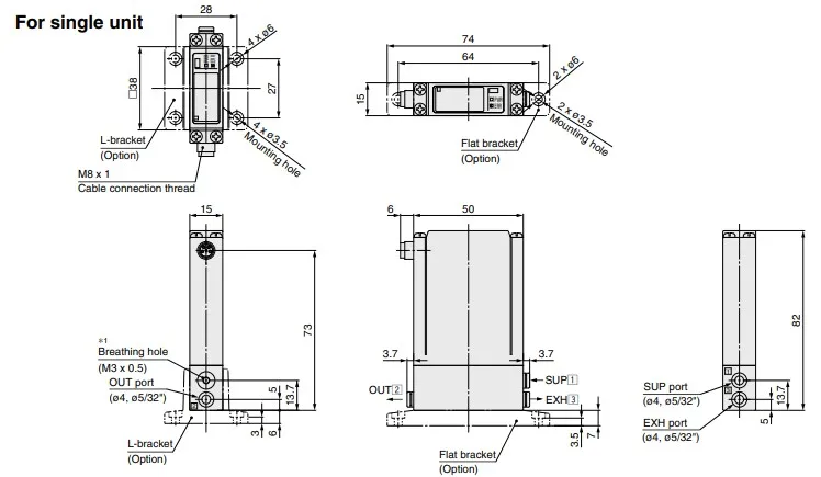 Compact Electro-Pneumatic Regulator ITV ITV0000 ITV0010 ITV0030 ITV0050 -0BL/1BL/2BL/3BL -0ML/1ML/2ML/3ML -0BS/1BS/2BS/3BS -0MS