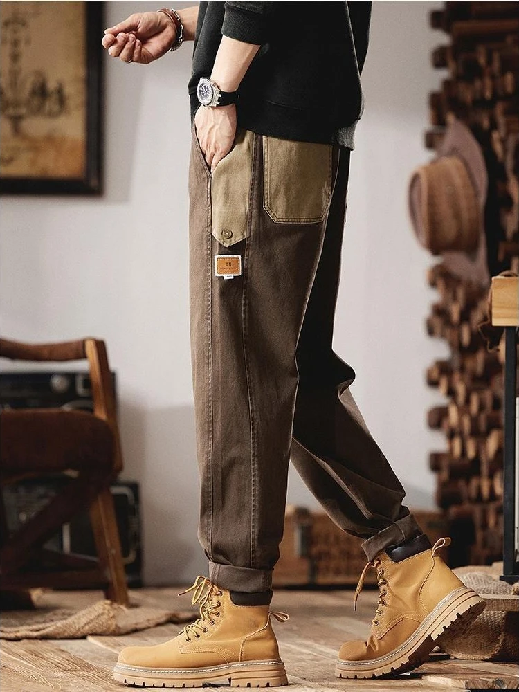 

Trekking Men's Cargo Pants Fishing Work Wear Cotton Cheapest Fashion Harajuku Baggy Designer Nylon Long Slacks Emo Male Trousers