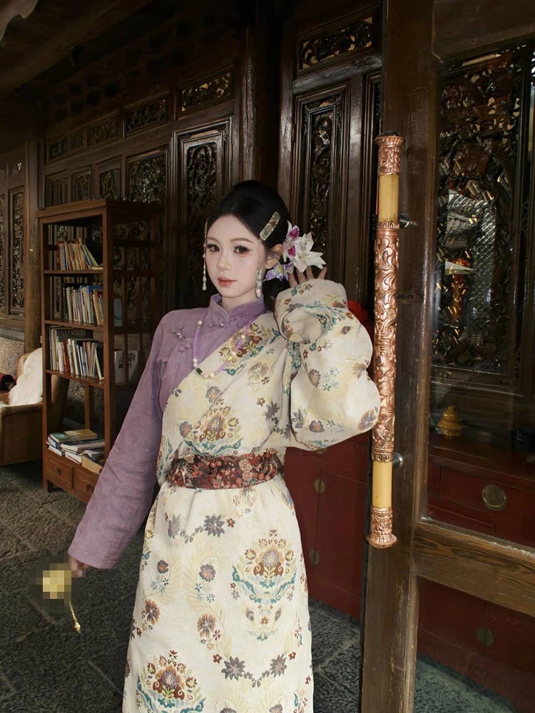 

2026 New Tibet Travel Photography Ultra-Fairy Tibetan Costume Lhasa Ethnic Yunnan Tibetan Style Photo Shooting Clothing