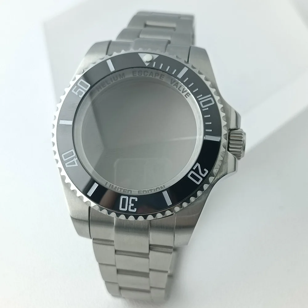 

Керамический безель 44 мм, серебряный корпус SEA Big DEEP Homage с сапфировым стеклом, корпус из нержавеющей стали, ремешок для часов 21 мм, подходит для механизма NH35 NH36