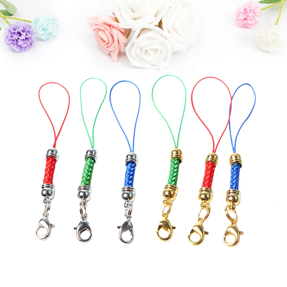 

50 Pcs Jewelry Accessories Rope Charm Straps with Hook Hand Wrist Lanyard Cords Lobster Clasp Colorful Mobile Phone