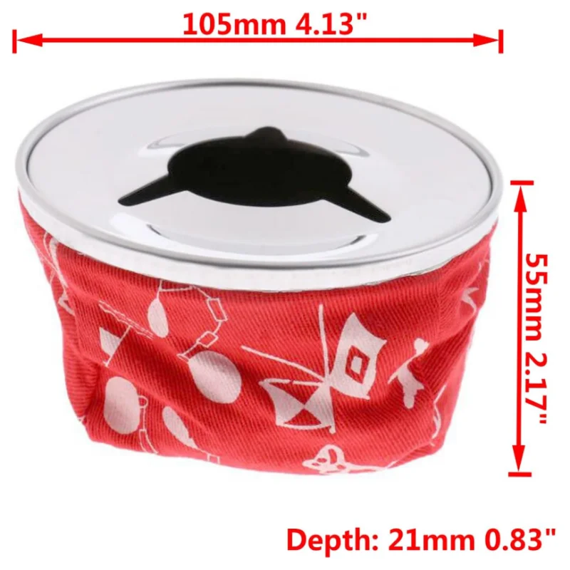 ISURE MARINE Marine Stainless Steel Round Windproof Ashtray Bean Bag Lightweight & Portable , For Boat Yacht（Red）