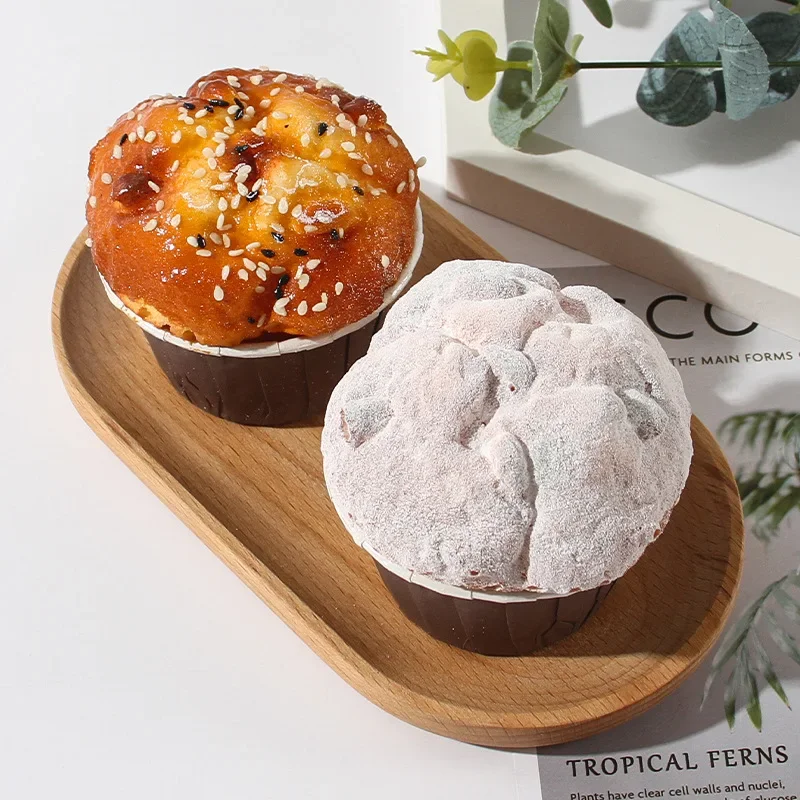 Fake Cake Bread Cupcake Pastry Bakery Artificial Soft Bread Food Model Props Refrigerator Stickers Simulation Dessert Scale