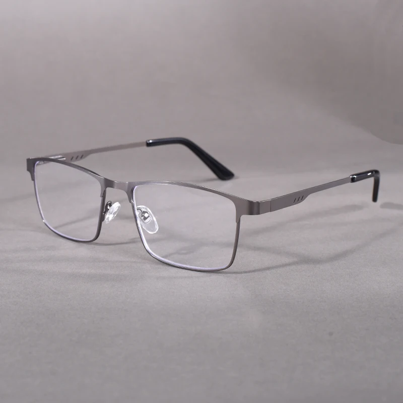 Mai Blume Übergroße Metall Lesebrille Für Männer Rezept Brillen Blau Licht Blockieren Business Platz Brillen Rahmen + 75 – Detail 15