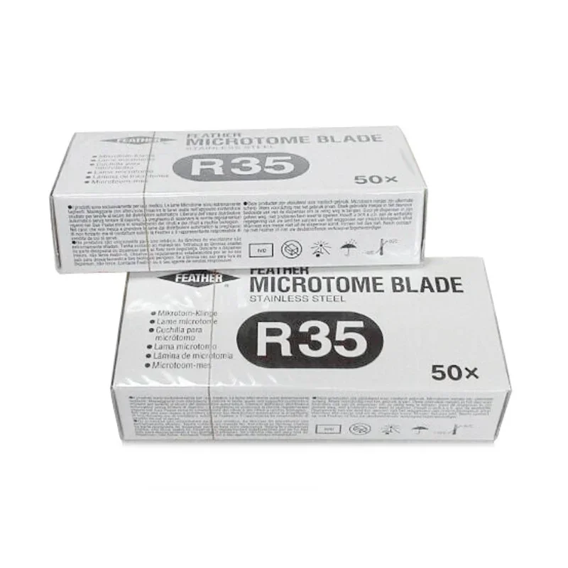 50PCSThe Feather R35 Microtome Blade Is Used for Paraffin-embedded Tissue Sectioning for Ultramicrotome Lab Ultrathin Sectioning