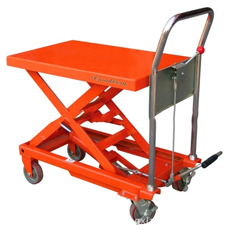 Manual hydraulic small scissor lift table folding apply widely used for factory