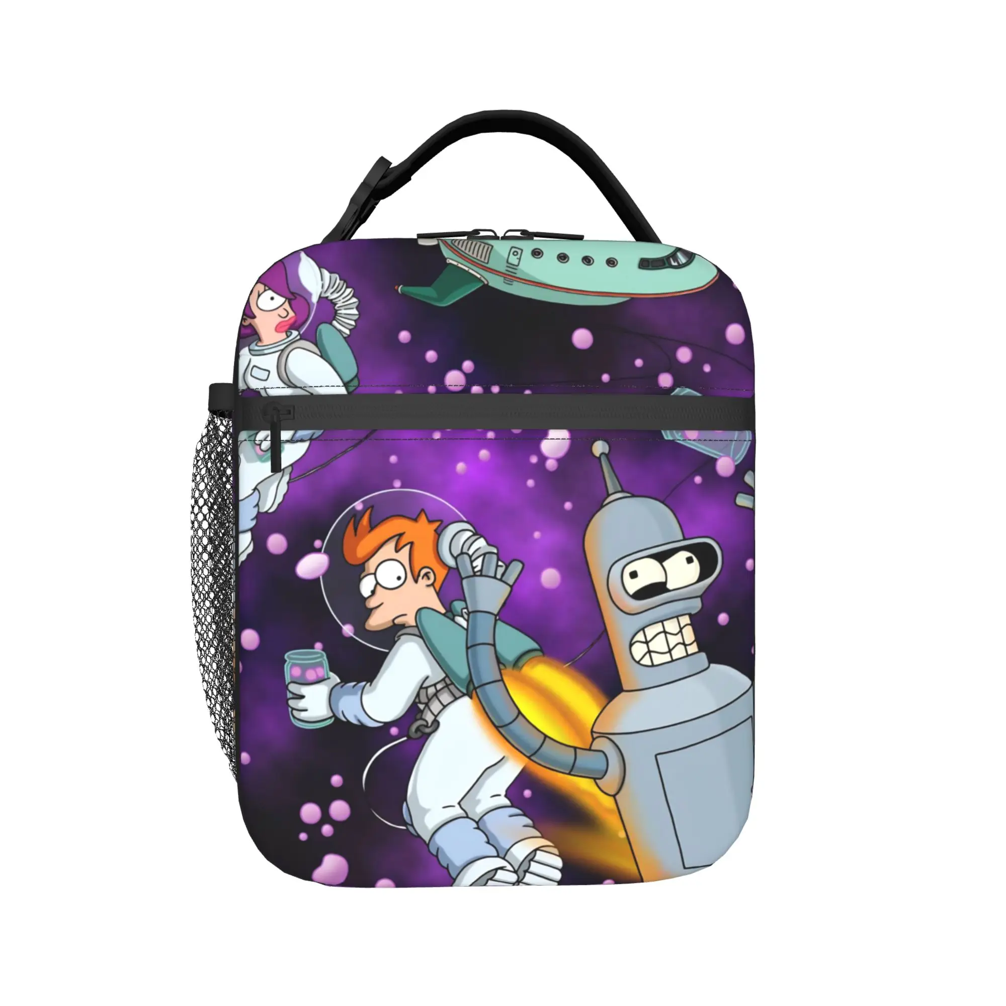 Futuramaed Benders Cartoon Comic Thermal Insulated Lunch Bag for Office  Portable Bento Box Men Women Thermal Cooler Food Box
